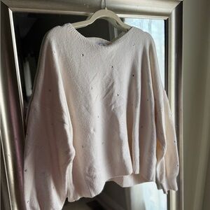 Old Navy Cream Sweater with Subtle Embellishments